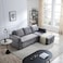 Wooden Twist Modern Style Sectional Sleeper 5 Seater L-Shape LHS Sofa Bed with Comfort Cushion