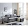 Wooden Twist Modern Style Sectional Sleeper 5 Seater L-Shape LHS Sofa Bed with Comfort Cushion