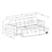 Wooden Twist Modern Style Sectional Sleeper 5 Seater L-Shape LHS Sofa Bed with Comfort Cushion