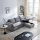 Wooden Twist Modern Style Sectional Sleeper 5 Seater L-Shape LHS Sofa Bed with Comfort Cushion