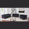 Wooden Twist Fresco Premium Living Room Chesterfield 3+2+1 Sofa Set ( Black )
