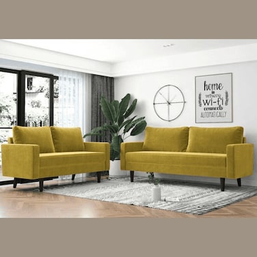 Premium 2 Piece Living Room Sofa Set