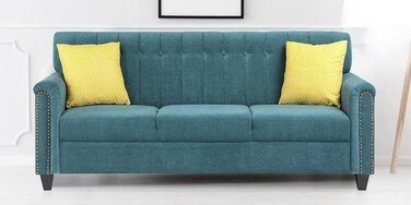 Contemporary Style Sofa Set In Blue Color