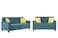Contemporary Style Sofa Set In Blue Color