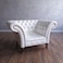 Single Seater Sofa (Teak Wood, Walnut Legs Finish)