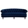 Chesterfield Graceful Velvet 3 Seater Rolled Arm Sofa (Walnut Legs)