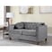 Velvet Square Arm Loveseat 2 Seater Sofa