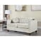 Velvet Square Arm Loveseat 2 Seater Sofa