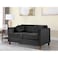 Velvet Square Arm Loveseat 2 Seater Sofa
