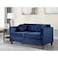 Velvet Square Arm Loveseat 2 Seater Sofa