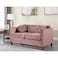 Velvet Square Arm Loveseat 2 Seater Sofa