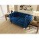 Square Arm Loveseat 2 Seater Sofa (Walnut Legs)