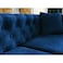Square Arm Loveseat 2 Seater Sofa (Walnut Legs)