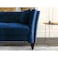 Square Arm Loveseat 2 Seater Sofa (Walnut Legs)