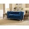 Square Arm Loveseat 2 Seater Sofa (Walnut Legs)