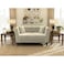 Square Arm Loveseat 2 Seater Sofa (Walnut Legs)