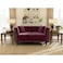 Square Arm Loveseat 2 Seater Sofa (Walnut Legs)