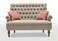 Premium Compact 2 Seater Sofa With Legs In Teak Finish With Cushions