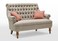 Premium Compact 2 Seater Sofa With Legs In Teak Finish With Cushions