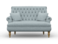 Premium Compact 2 Seater Sofa With Legs In Teak Finish With Cushions