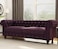 Graceful 3 Seater Velvet Rolled Arm Chesterfield Sofa
