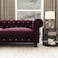 Graceful 3 Seater Velvet Rolled Arm Chesterfield Sofa