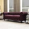 Graceful 3 Seater Velvet Rolled Arm Chesterfield Sofa