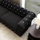 Graceful 3 Seater Velvet Rolled Arm Chesterfield Sofa