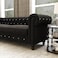 Graceful 3 Seater Velvet Rolled Arm Chesterfield Sofa