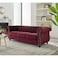 Designer Velvet Rolled Arm Chesterfield Sofa (3 Seater)