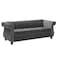 Designer Velvet Rolled Arm Chesterfield Sofa (3 Seater)