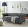Designer Velvet Rolled Arm Chesterfield Sofa (3 Seater)