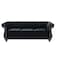 Designer Velvet Rolled Arm Chesterfield Sofa (3 Seater)