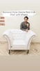 Single Seater Button Tufted Grand Sofa (with 4 Wheels)