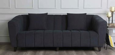 Wooden Twist Premium Rolled Arms 3 Seater Sofa