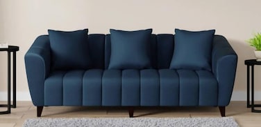 Wooden Twist Premium Rolled Arms 3 Seater Sofa