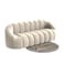 Collin Modern Oval Shape 3 Seater Sofa