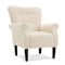 Wooden Twist Lamazi Versatile Teak Wood Armchair with Soft Molfino Upholstery
