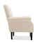 Wooden Twist Lamazi Versatile Teak Wood Armchair with Soft Molfino Upholstery