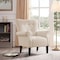Wooden Twist Lamazi Versatile Teak Wood Armchair with Soft Molfino Upholstery