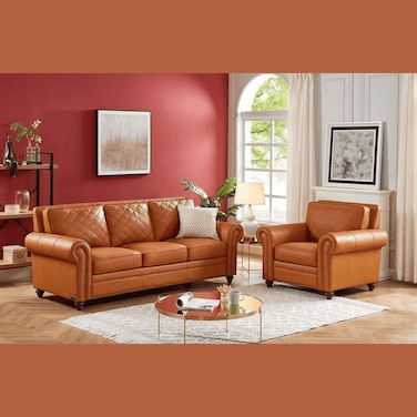Wooden Handmade Stylish Look Grace Modern Sofa 3+1 (Brown)