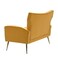 Wooden Square Arm Loveseat Wing Back Chair Set 2+1+1 (Metal Legs)