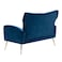 Wooden Square Arm Loveseat Wing Back Chair Set 2+1+1 (Metal Legs)