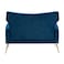 Wooden Square Arm Loveseat Wing Back Chair Set 2+1+1 (Metal Legs)