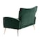 Wooden Square Arm Loveseat Wing Back Chair Set 2+1+1 (Metal Legs)