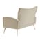 Wooden Square Arm Loveseat Wing Back Chair Set 2+1+1 (Metal Legs)
