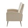 Wooden Square Arm Loveseat Wing Back Chair Set 2+1+1 (Metal Legs)