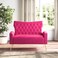 Wooden Square Arm Loveseat Wing Back Chair Set 2+1+1 (Metal Legs)