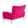 Wooden Square Arm Loveseat Wing Back Chair Set 2+1+1 (Metal Legs)