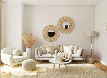 Wooden Handmade Charming Mid Century Modern Sofa Set 3+1 (Light Grey)